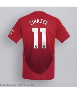 Günstige Manchester United Joshua Zirkzee #11 Heimtrikot 2024-25 Kurzarm